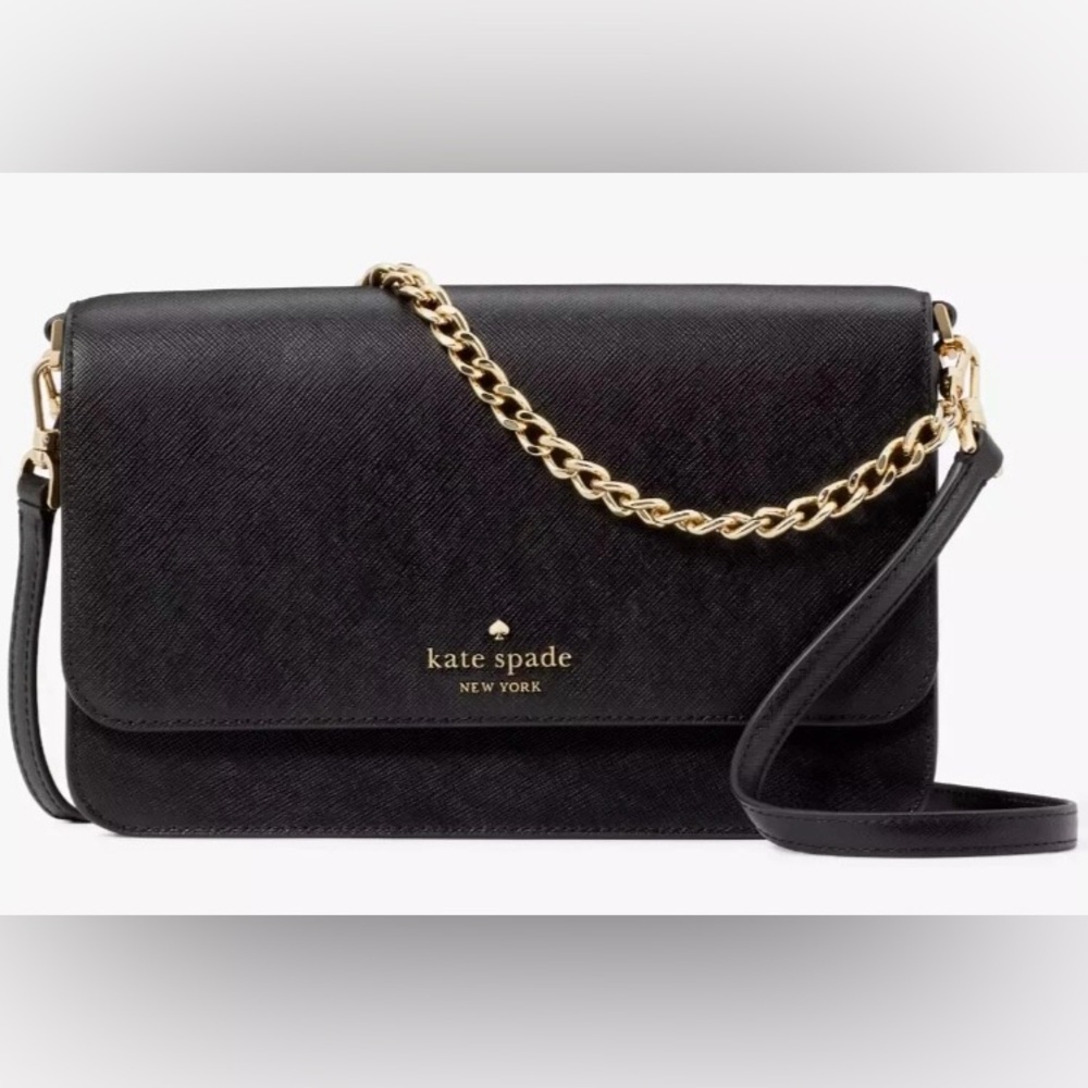 NWT Kate Spade Madison Flap Black Crossbody Bag
